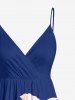 Tenue de plage hawaïenne assortie à imprimé floral pour couple - Cadetblue 