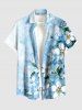 Ombre Flower Leaf Print Matching Hawaii Beach Outfit For Couples -  