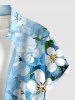 Ombre Flower Leaf Print Matching Hawaii Beach Outfit For Couples -  