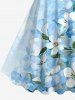 Ombre Flower Leaf Print Matching Hawaii Beach Outfit For Couples -  