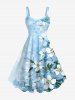 Ombre Flower Leaf Print Matching Hawaii Beach Outfit For Couples -  