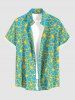 Tenue de plage hawaïenne assortie à imprimé fleuri pour couples - Turquoise Foncée 