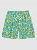 Tenue de plage hawaïenne assortie à imprimé fleuri pour couples - Turquoise Foncée 