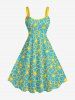 Tenue de plage hawaïenne assortie à imprimé fleuri pour couples - Turquoise Foncée 