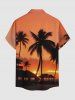 Coconut Tree Dusk Sunset Print Matching Hawaii Beach Outfit For Couples -  