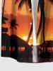 Coconut Tree Dusk Sunset Print Matching Hawaii Beach Outfit For Couples -  