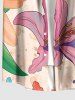Ensemble de plage hawaïen assorti pour couples - Imprimé feuilles de lys - Abricot 