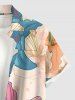 Ensemble de plage hawaïen assorti pour couples - Imprimé feuilles de lys - Abricot 