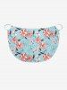 Paréo de plage convertible à imprimé hawaïen feuilles et fleurs d'hibiscus - Bleu clair 2X