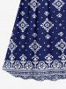 Ethnic Graphic Print Hawaii Surplice A Line Dress -  