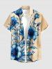 Tenue de plage hawaïenne assortie pour couple à motif crânes, fleurs et feuilles - Bronze 