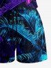 Tenue de plage assortie pour couple : chemise hawaïenne et combinaison courte - Imprimé dégradé cocotier - Concorde 