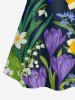 Flower Leaf Plant Print Matching Hawaii Beach Outfit For Couples -  