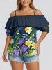 Flower Leaf Plant Print Matching Hawaii Beach Outfit For Couples -  