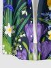 Flower Leaf Plant Print Matching Hawaii Beach Outfit For Couples -  