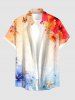 Hibiscus Flower Butterfly Ombre Sea Shell Print Matching Hawaii Beach Outfit For Couples -  