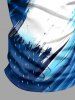Brush Painting Print Hawaii Zipper Polo Shirt For Men -  
