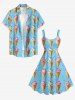Ice Cream Print Hawaii A Line Dress -  