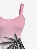 Coconut Tree Ombre Print Hawaii A Line Dress -  