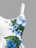 Hibiscus Flower Leaf Print Matching Hawaii Beach Outfit For Couples -  