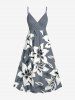 Flower Leaf Print Matching Hawaii Beach Outfit For Couples -  