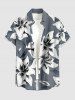 Flower Leaf Print Matching Hawaii Beach Outfit For Couples -  