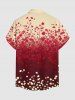 Flower Blossom Print Hawaii Button Pocket Shirt For Men -  