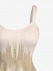 Robe A-line imprimé motif vague ombre - Bronze M