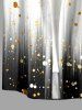Ombre Sequin Scintillant Impression 3D Boutons Poche Chemise Hawaïenne Pour Homme - Brun Doré 3XL