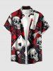 Skull Poker Card Print Matching Hawaii Beach Outfit For Couples -  