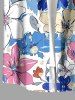 Flower Leaf Print Hawaii Button Pocket Shirt For Men -  
