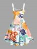 Coconut Tree Sun Flower Print Matching Hawaii Beach Outfit For Couples -  