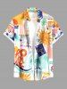 Coconut Tree Sun Flower Print Matching Hawaii Beach Outfit For Couples -  