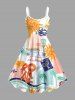 Coconut Tree Sun Flower Print Matching Hawaii Beach Outfit For Couples -  