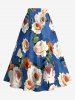 Tenue de plage hawaïenne assortie pour couples avec imprimé feuilles et fleurs - Rose clair 