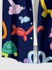 Balloon Flower Animals Print Buttons Pocket Hawaii Shirt For Men -  