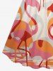 Robe trapèze resserrée à imprimé flamant rose Hawaii - Rose clair XXS