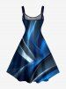 Curve Galaxy Glitter 3D Print Hawaii Tank Dress(Adjustable Shoulder Strap) -  