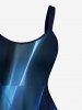 Curve Galaxy Glitter 3D Print Hawaii Tank Dress(Adjustable Shoulder Strap) -  