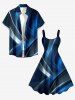Curve Galaxy Glitter 3D Print Hawaii Tank Dress(Adjustable Shoulder Strap) -  