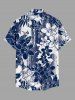 Flowers Print Buttons Pocket Hawaii Shirt For Men -  
