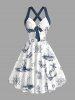 Tenue assortie pour couple - Hawaii Beach - Imprimé croisière avec bateau, safran, ancre, phare - Blanc 