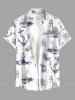 Tenue assortie pour couple - Hawaii Beach - Imprimé croisière avec bateau, safran, ancre, phare - Blanc 