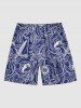 Coconut Tree Shell Navy Cap Anchor Sea Waves Print Matching Hawaii Cruise Beach Outfit For Couples -  