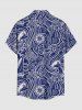 Cocotier, Coquillage, Casquette marine, Ancre, Vagues de mer – Tenue assortie imprimée pour couples, croisière Hawaii et plage - Bleu 