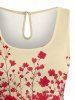 Matching Hawaii Shirt and Romper Beach Outfit Flower Blossom Print For Couples -  