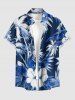 Coconut Tree Hibiscus Flower Print Matching Hawaii Beach Outfit For Couples -  