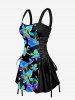 Ombre Flower Print Matching Hawaii Beach Outfit For Couples -  