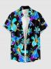Ombre Flower Print Matching Hawaii Beach Outfit For Couples -  