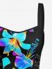 Ombre Flower Print Matching Hawaii Beach Outfit For Couples -  
